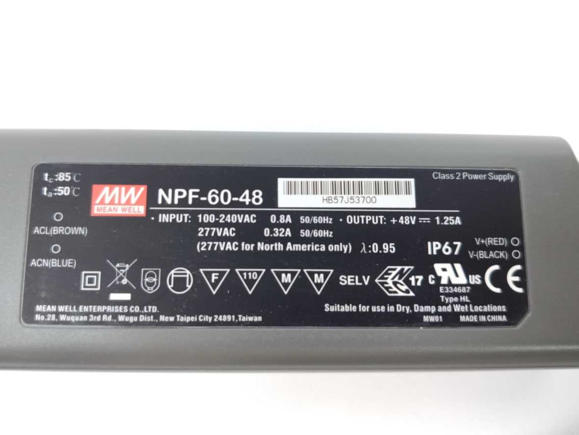 Mean Well NPF-60-48 Single output LED driver 48V 1.25A