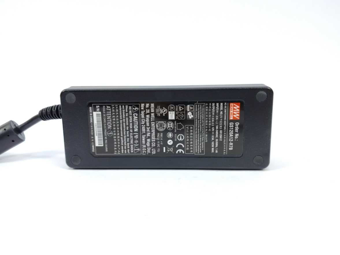 Mean Well GS120A12-R7B AC-DC switching adaptor, Output 12Vdc at 8.5A