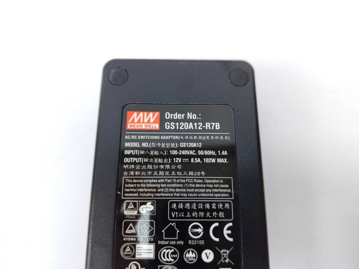 Mean Well GS120A12-R7B AC-DC switching adaptor, Output 12Vdc at 8.5A