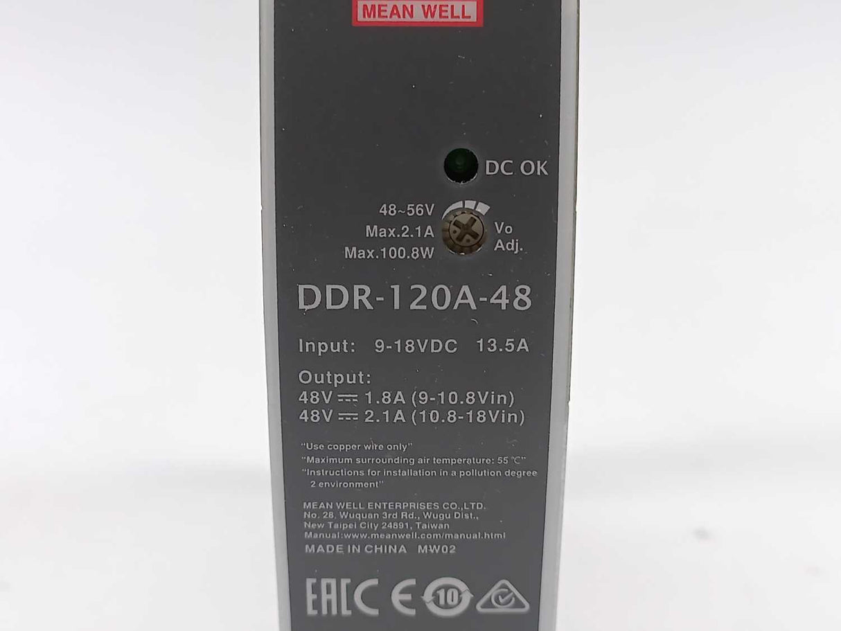 Mean Well DDR-120A-48 48V 2.1A Ultra slim Industrial DIN rail converter