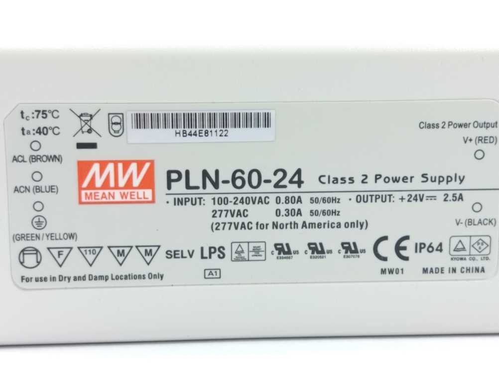 Mean Well PLN-60-24 AC-DC Single output LED driver
