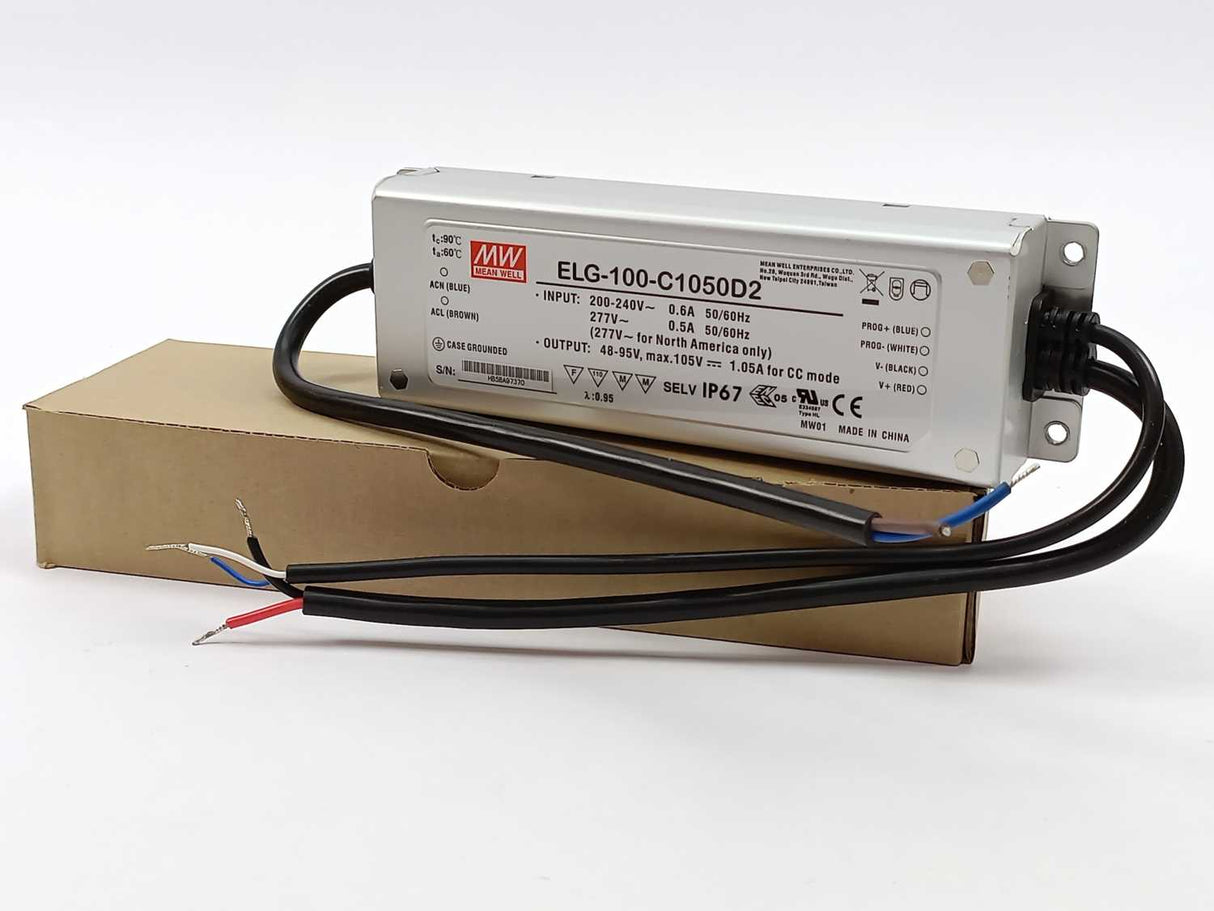 Mean Well ELG-100-C1050D2 AC-DC Single output LED Driver (CC) with PFC