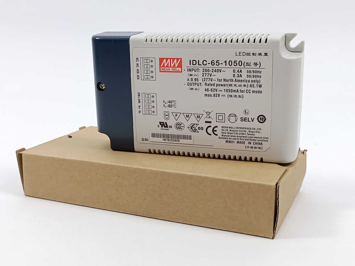 Mean Well IDLC-65-1050 AC-DC Constant Current LED Driver (CC) with PFC