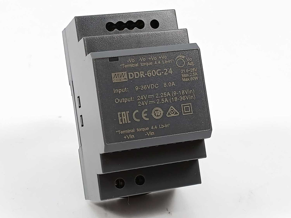 Mean Well DDR-60G-24 DC-DC Ultra slim Industrial DIN rail converter 24V 2.5A