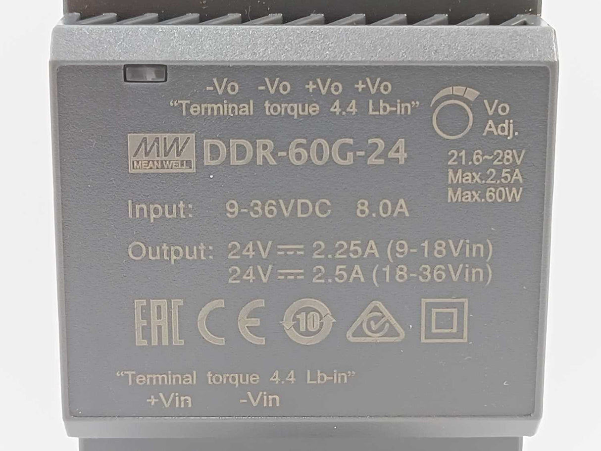Mean Well DDR-60G-24 DC-DC Ultra slim Industrial DIN rail converter 24V 2.5A