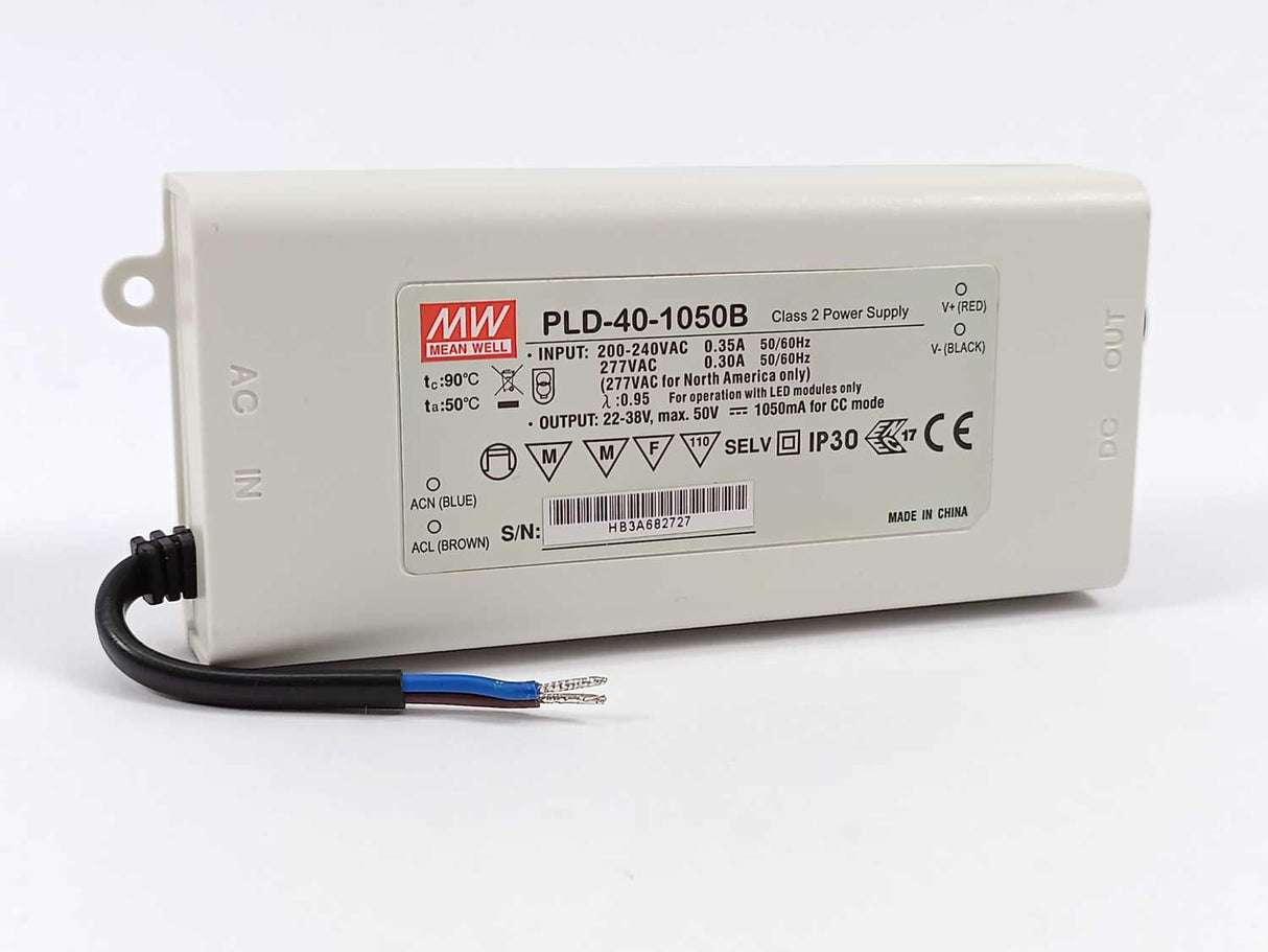 Mean Well PLD-40-1050B AC-DC Single output LED driver Constant Current (CC)