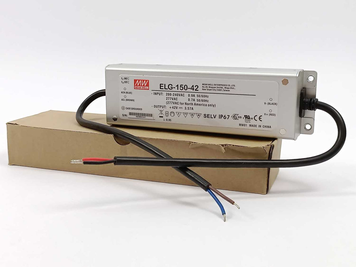 Mean Well ELG-150-42 AC-DC Single output LED Driver mix mode (CV+CC) with PFC