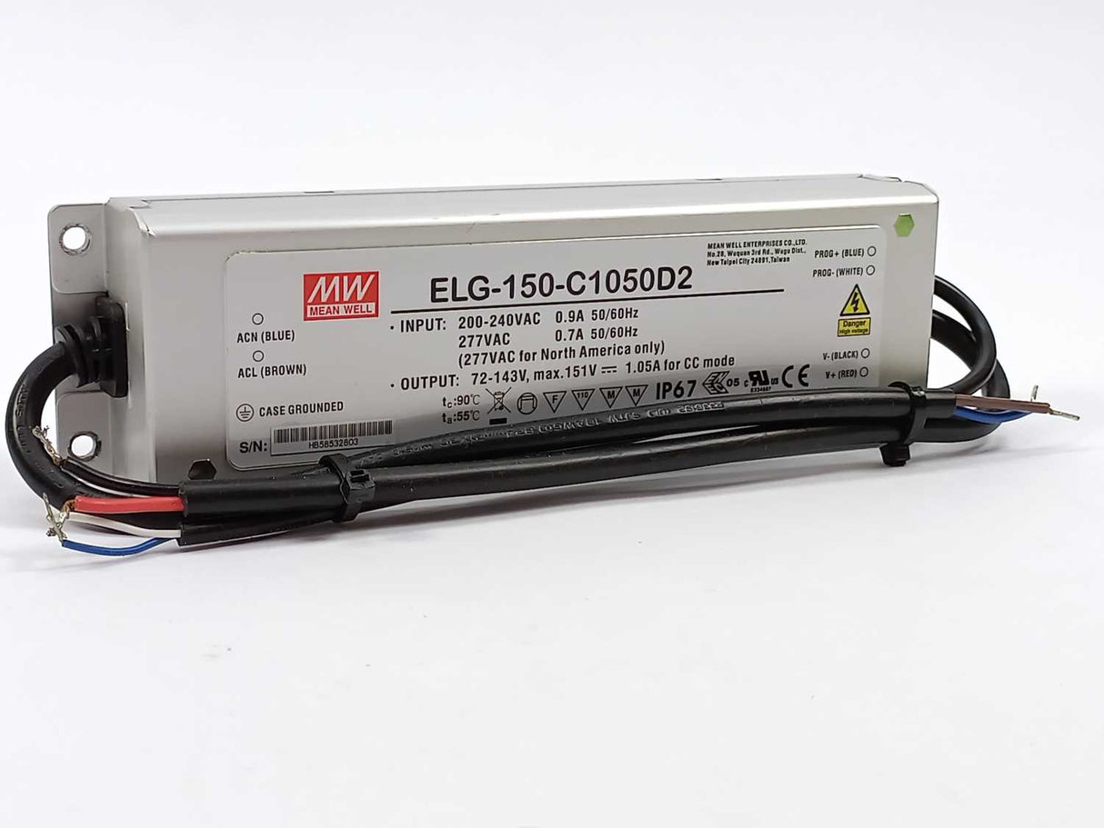 Mean Well ELG-150-C1050D2 AC-DC Single output LED Driver (CC) with PFC