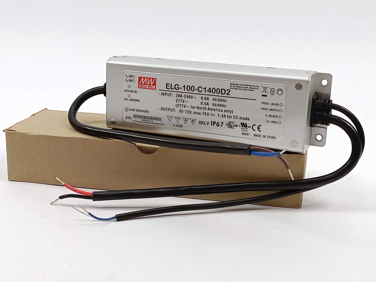 Mean Well ELG-100-C1400D2 AC-DC Single output LED Driver (CC) with PFC