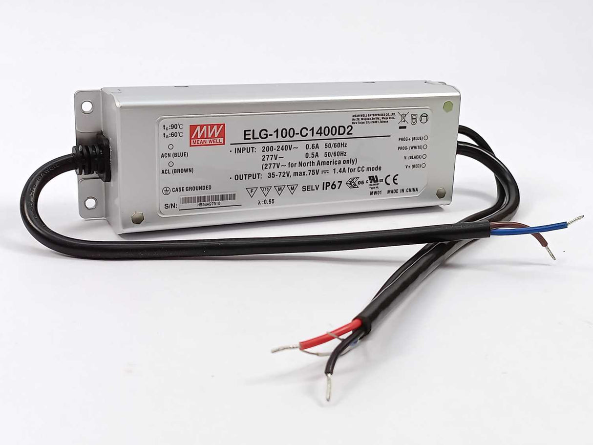 Mean Well ELG-100-C1400D2 AC-DC Single output LED Driver (CC) with PFC
