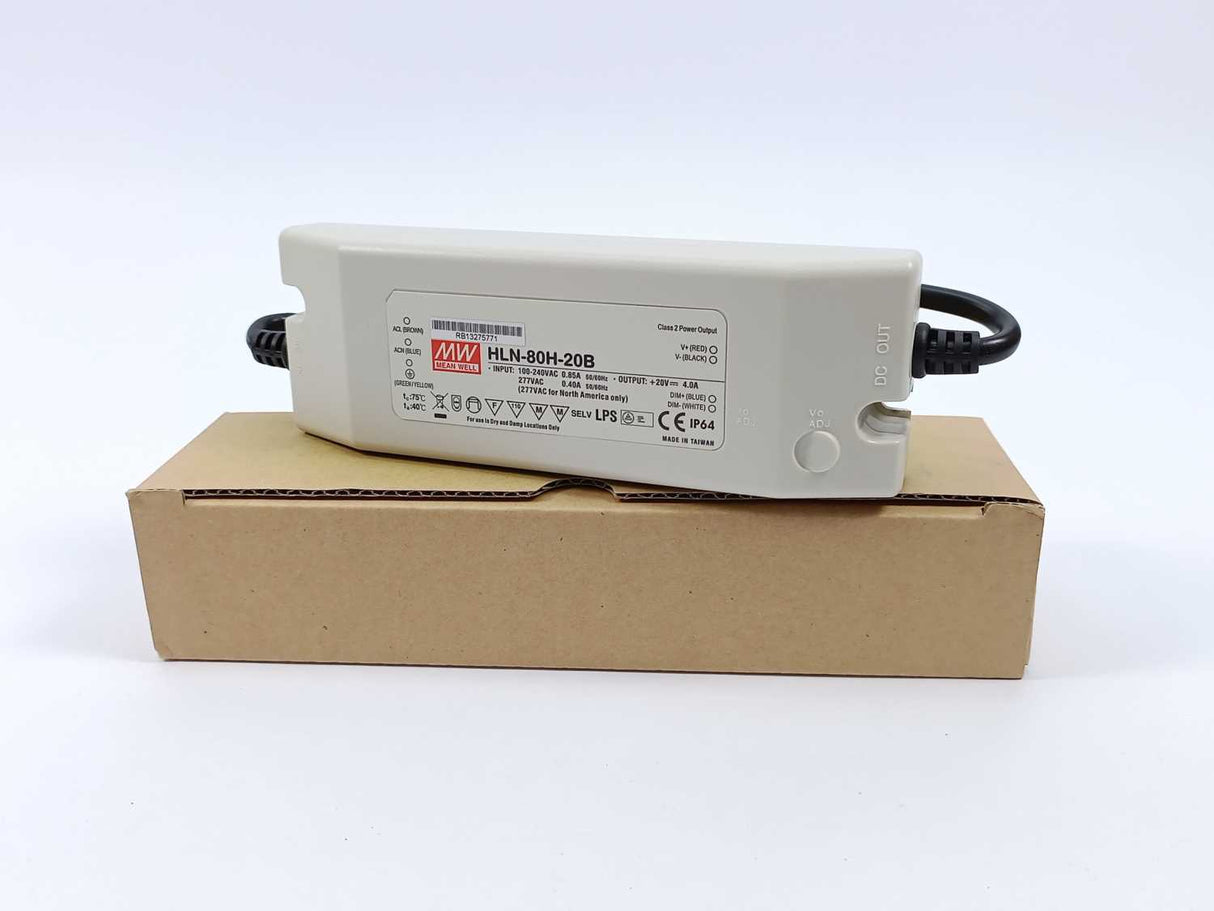 Mean Well HLN-80H-20B 20Vdc at 4A, Dimming with 1-10V PWM resistance