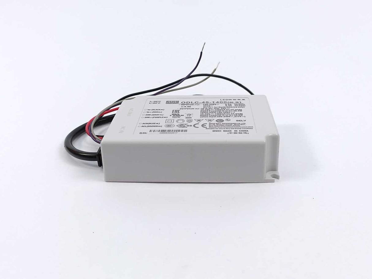 Mean Well ODLC-45-1400 Input range 90-295VAC; Output 32VDC at 1.4A