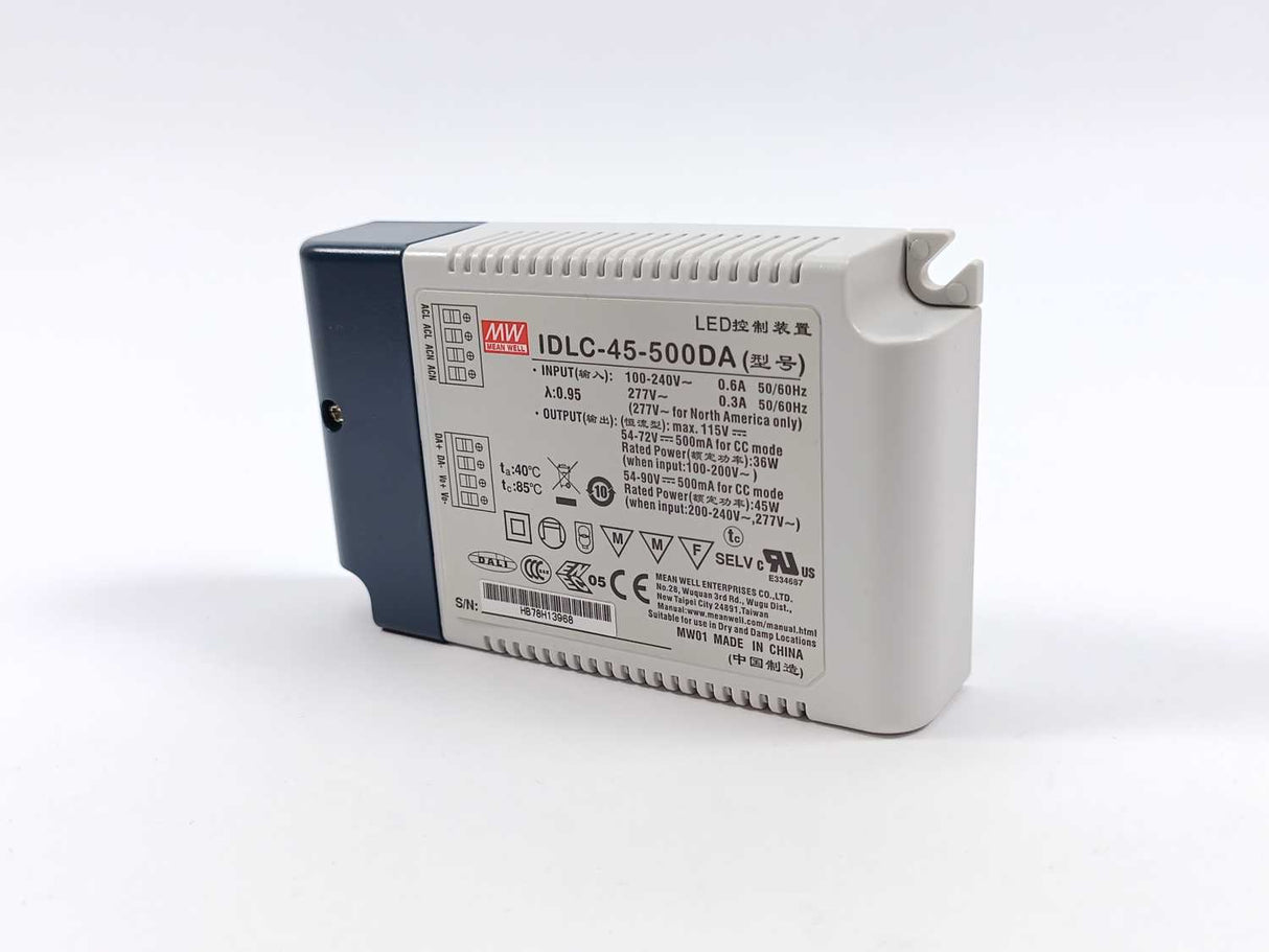 Mean Well IDLC-45-500DA 90Vdc at 0.5A; Dimming with DALI