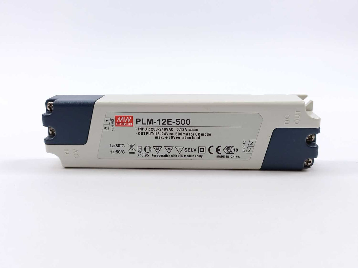 Mean Well PLM-12E-500 12W 15-24V 0.5A 180-295VAC