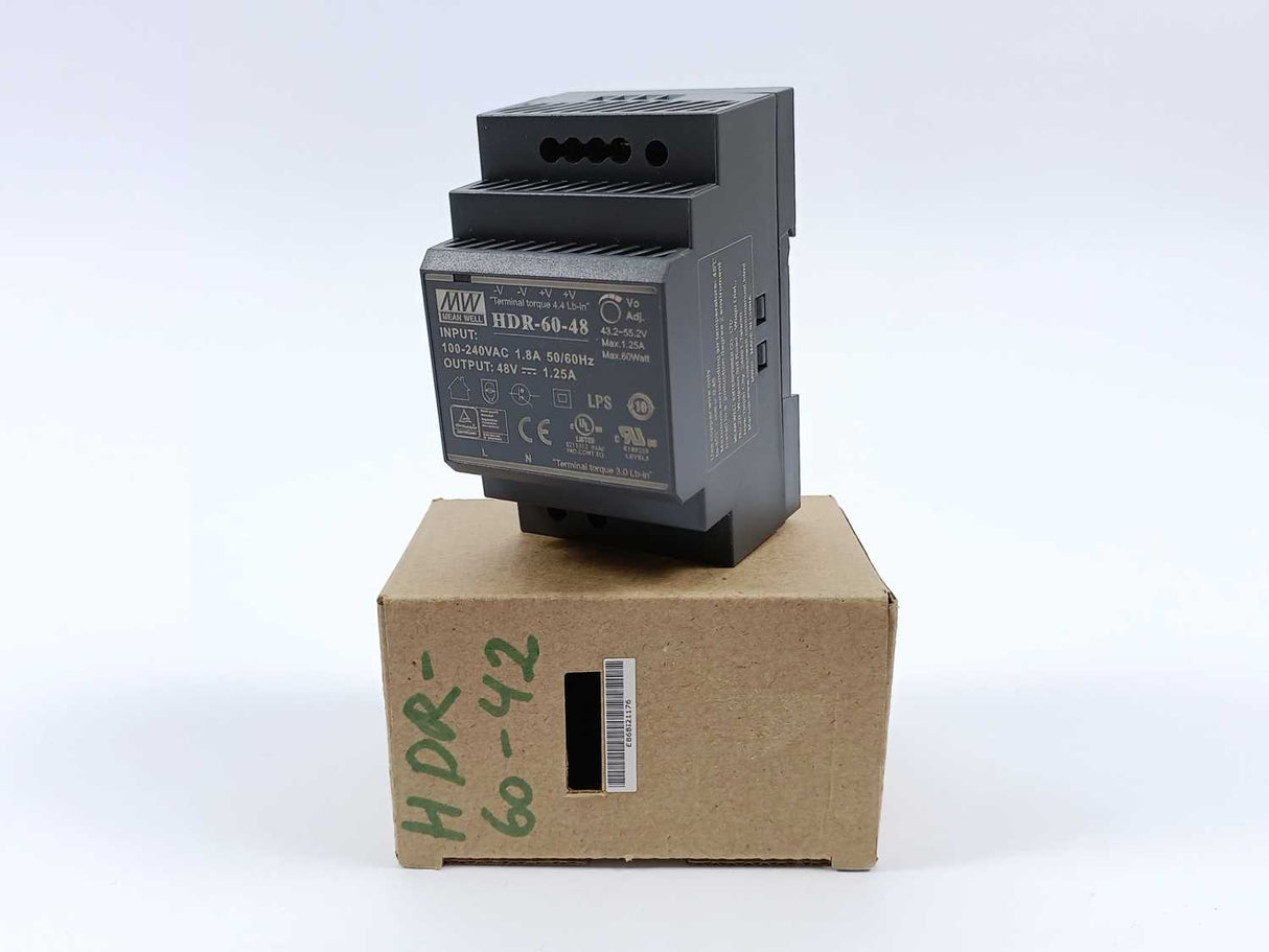 Mean Well HDR-60-48 85-264VAC;  48VDC at 1.25A;