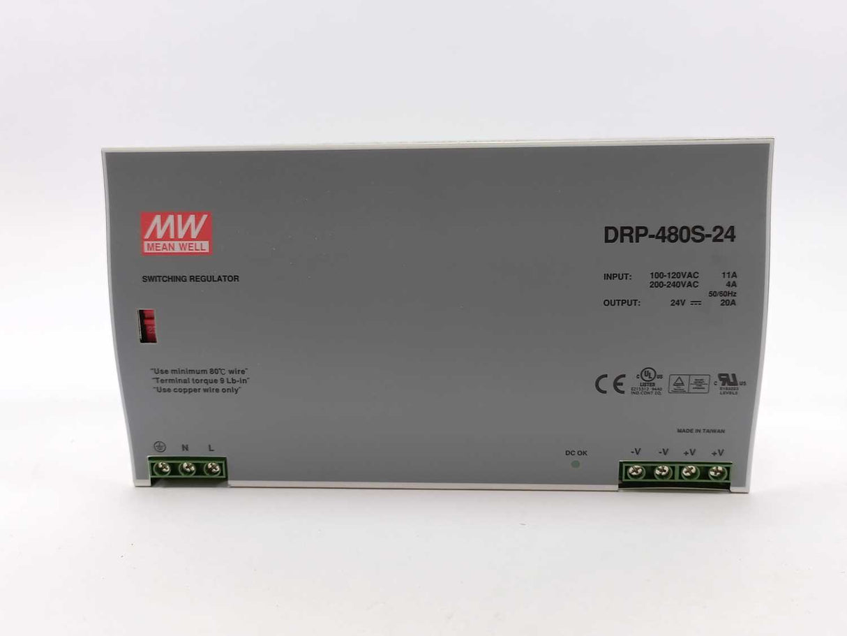 Mean Well DRP-480S-24 Switching Regulator 24Vdc at 20A