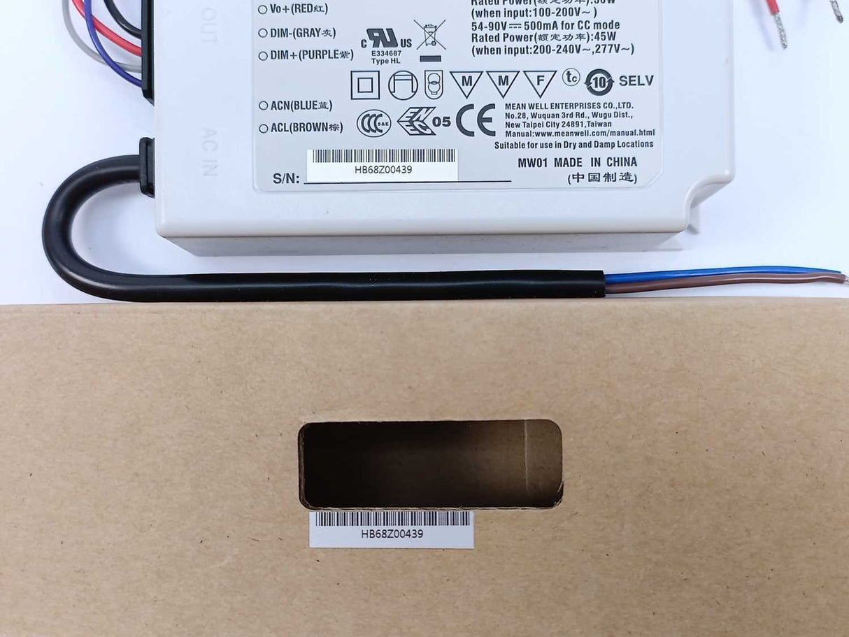 Mean Well ODLC-45-500 90-295VAC; Output 90VDC at 0.5A;