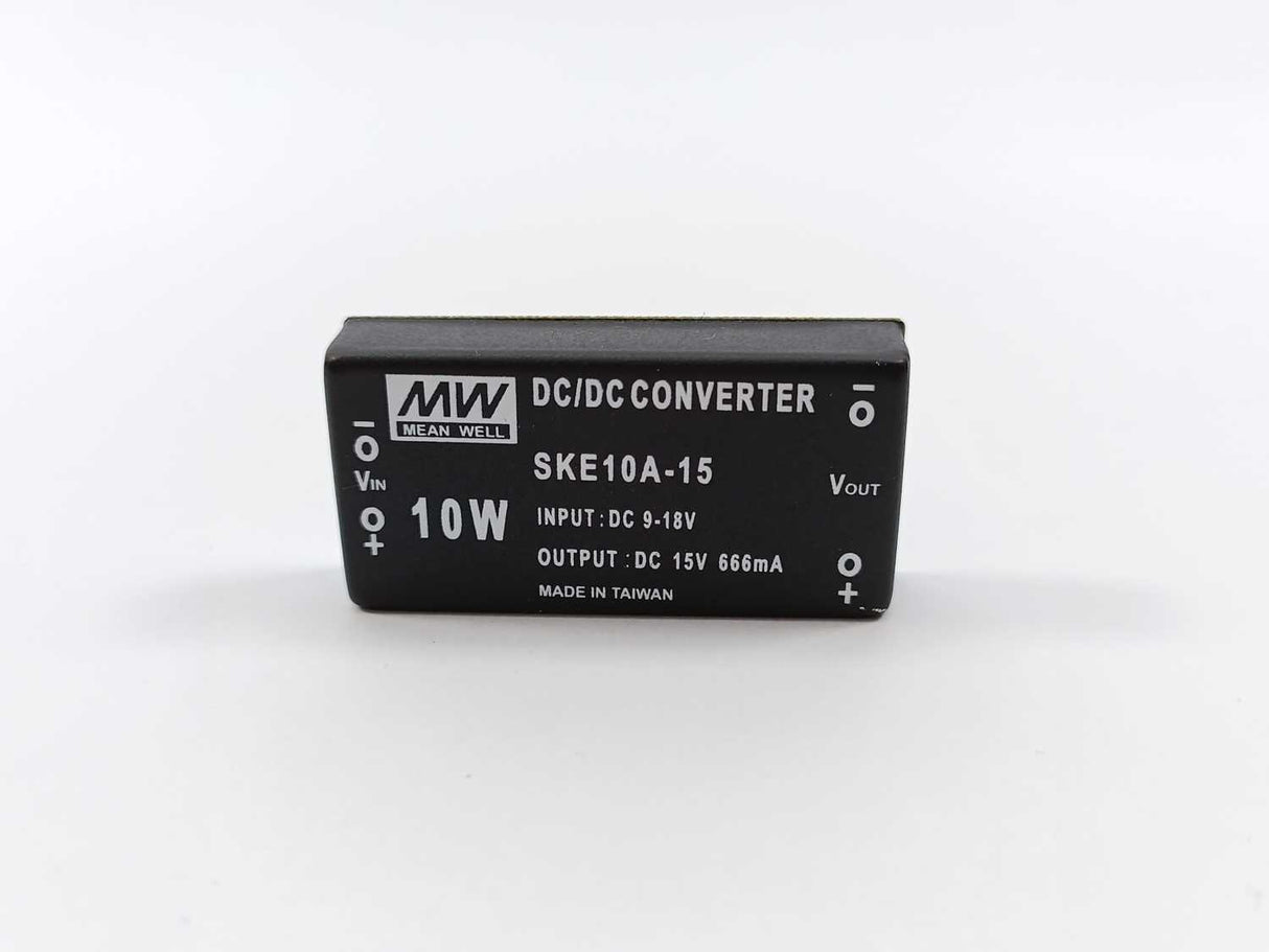 Mean Well SKE10A-15 DC-DC Converter, Input 9-18Vdc; Output 15Vdc at 0,666A