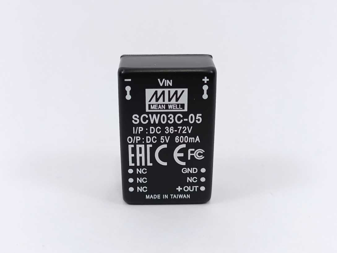 Mean Well SCW03C-05 DC/DC converter, DC 36-72V; O/P: DC 5V 600mA