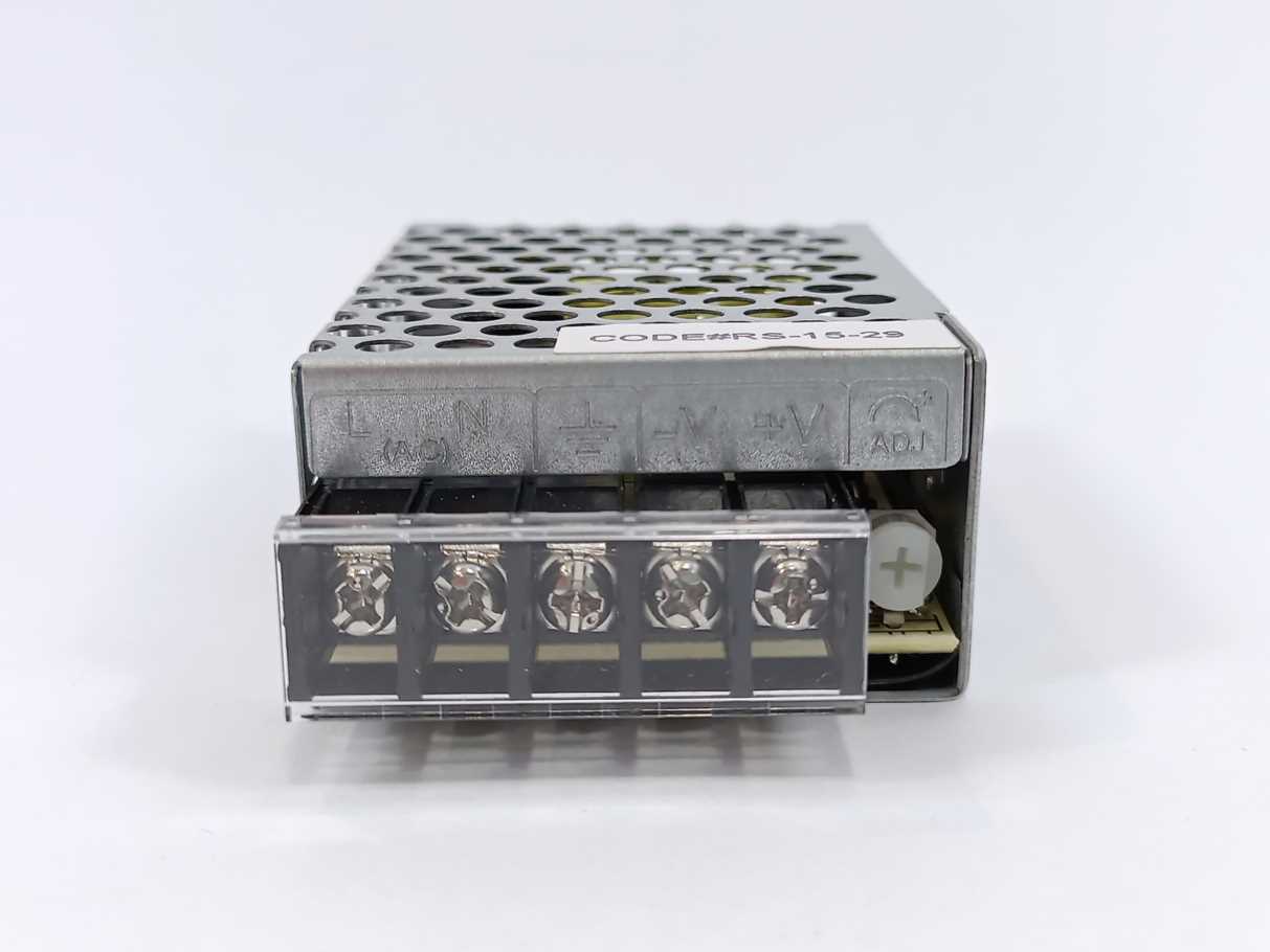 Mean Well RS-15-24 AC-DC Switching Power Supply, Output 24VDC at 0.7A