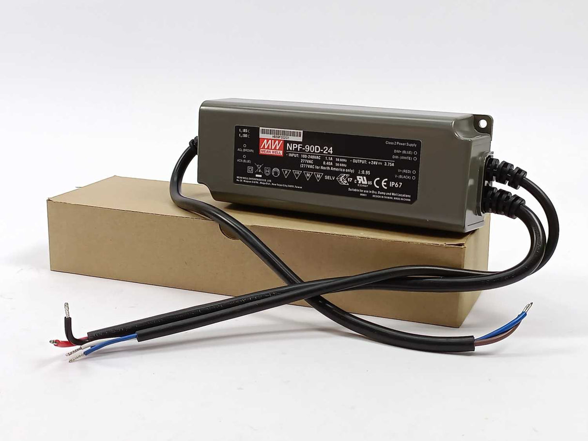 Mean Well NPF-90D-24 AC-DC Single output LED driver 24VDC, 3.75A