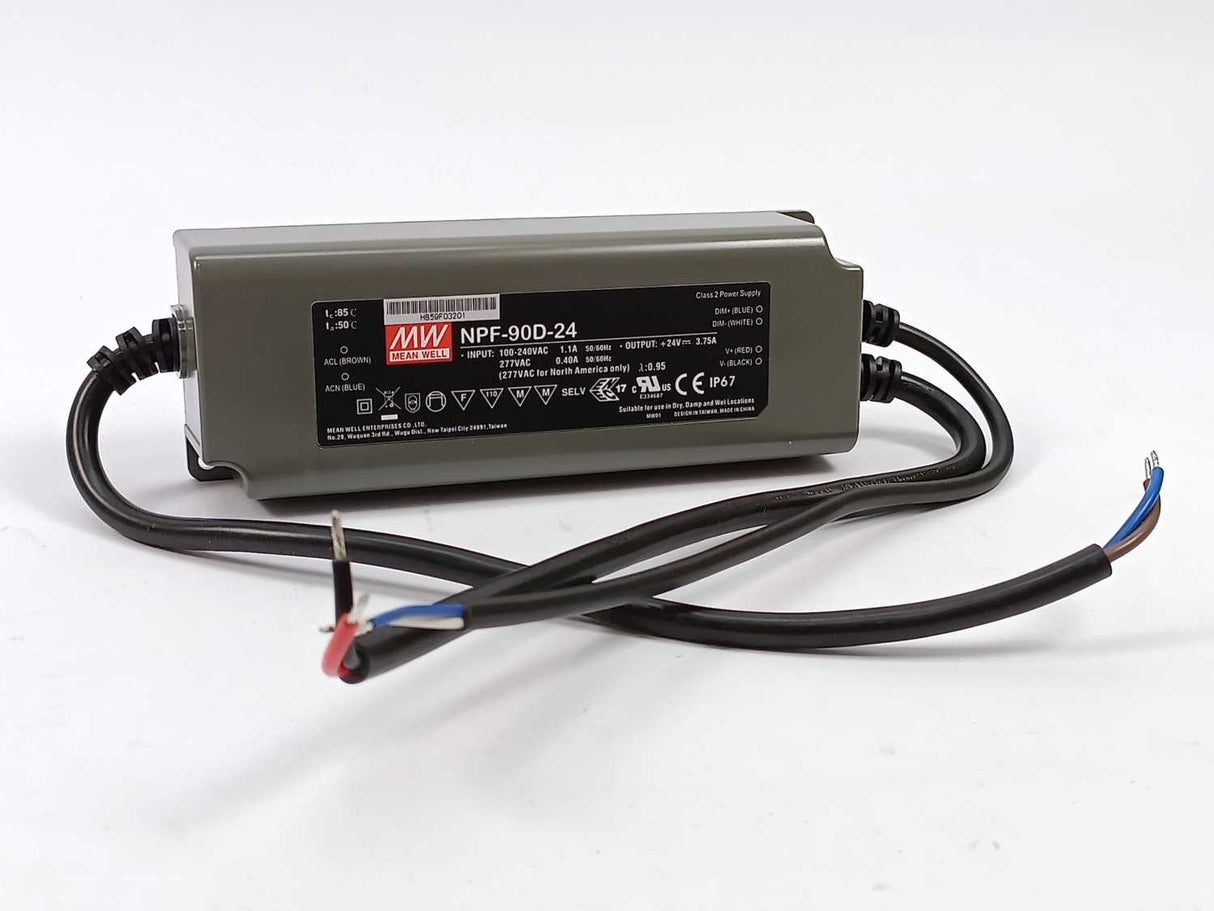 Mean Well NPF-90D-24 AC-DC Single output LED driver 24VDC, 3.75A