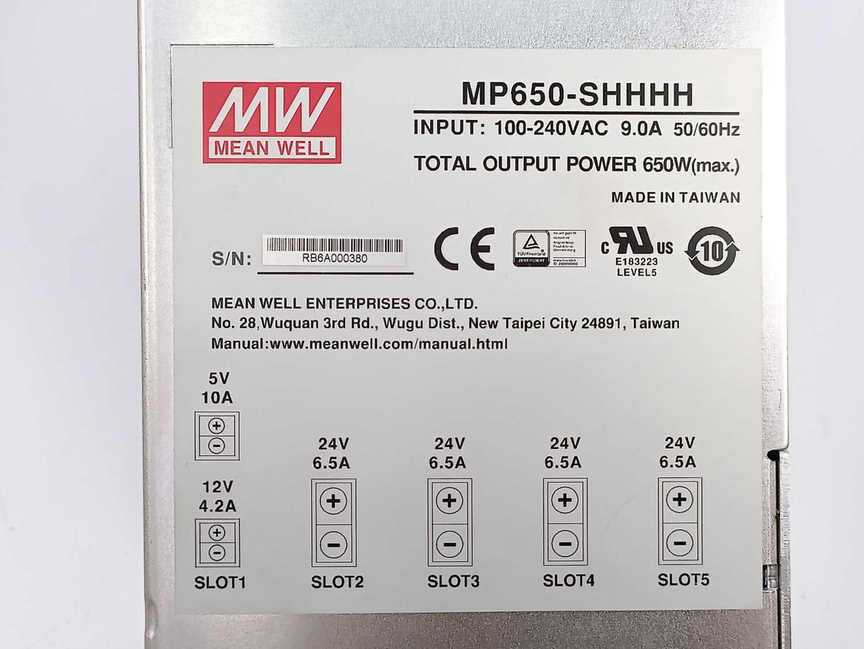 Mean Well MP650-SHHHH Switching Power Supply