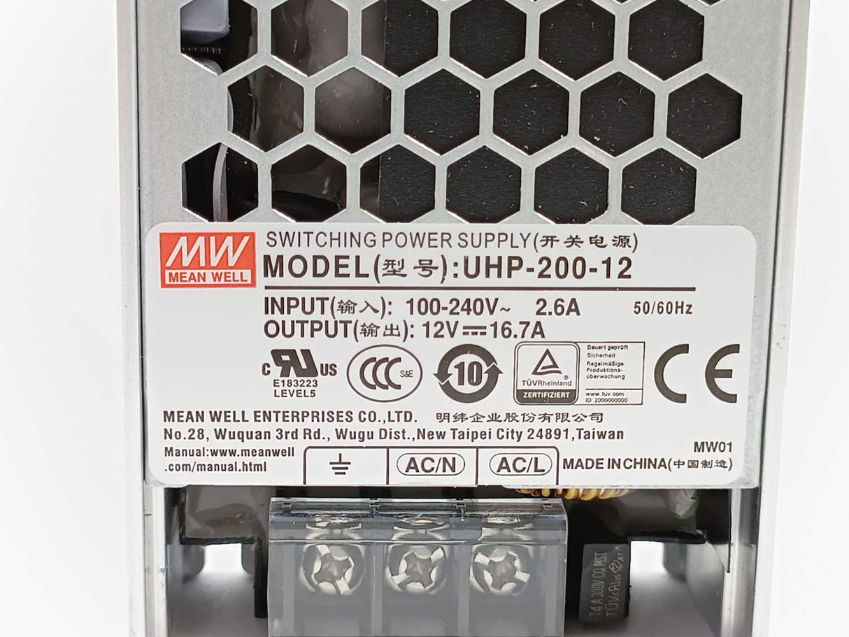 Mean Well UHP-200-12 AC/DC Power Supply 12VDC