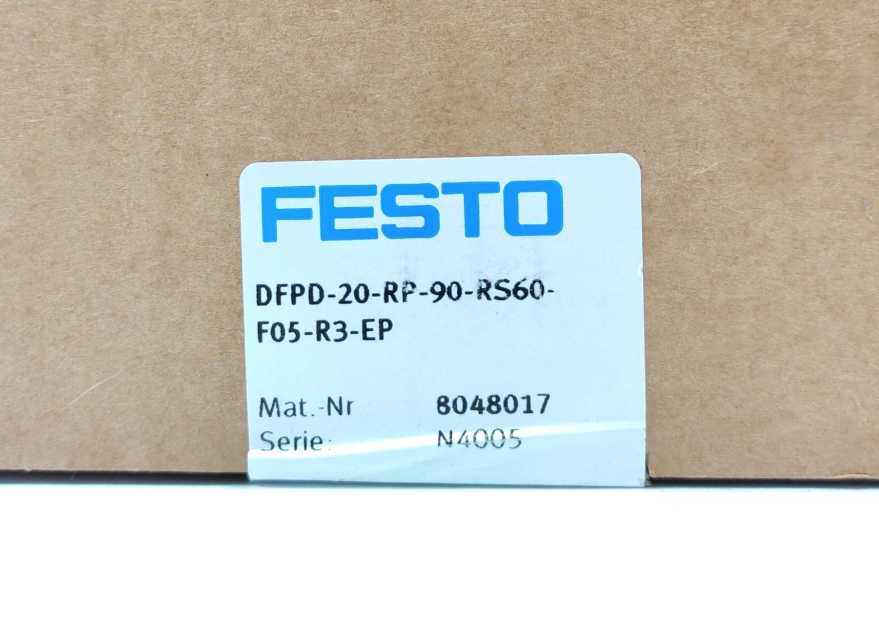 Festo 8048017 DFPD-20-RP-90-RS60-F05-R3-EP Quarter Turn Actuator
