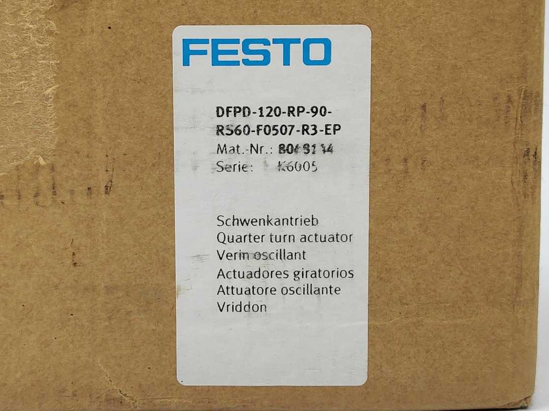 Festo 8048144 DFPD-120-RP-90-RS60-F0507-R3-EP Quarter Turn Actuator