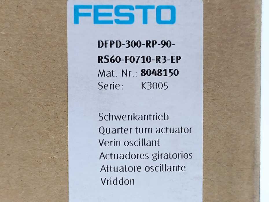 Festo 8048150 DFPD-300-RP-90-RS60-F0710-R3-EP Quarter turn actuator