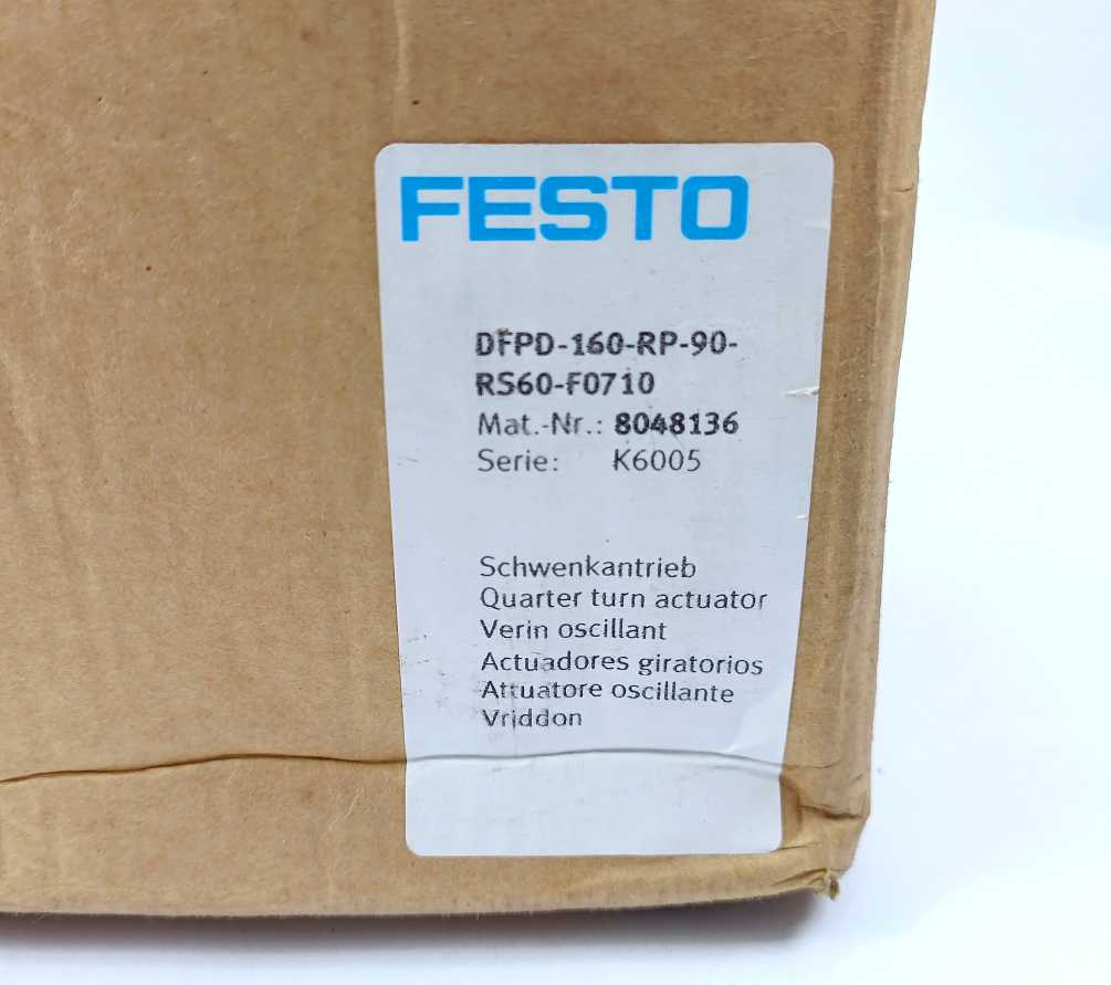 Festo 8048136 DFPD-160-RP-90-RS60-F0710 Quarter Turn Actuator