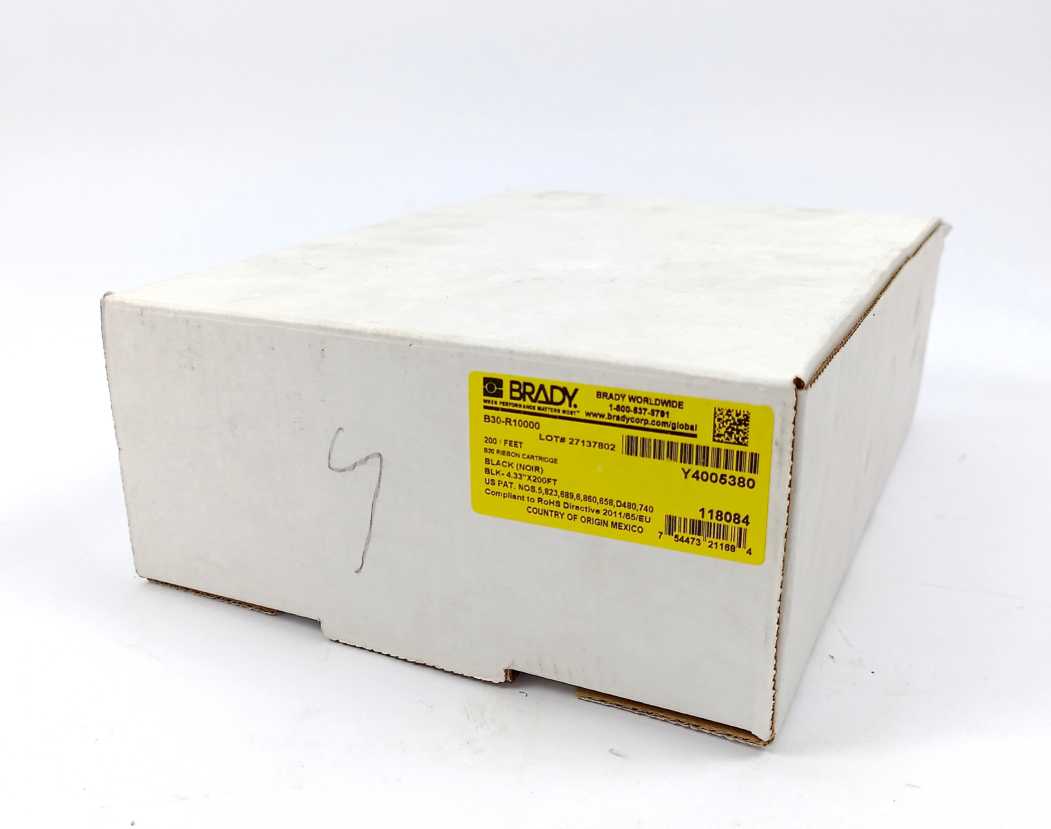Brady B30-R10000 Black Printer Ribbon Cartridge