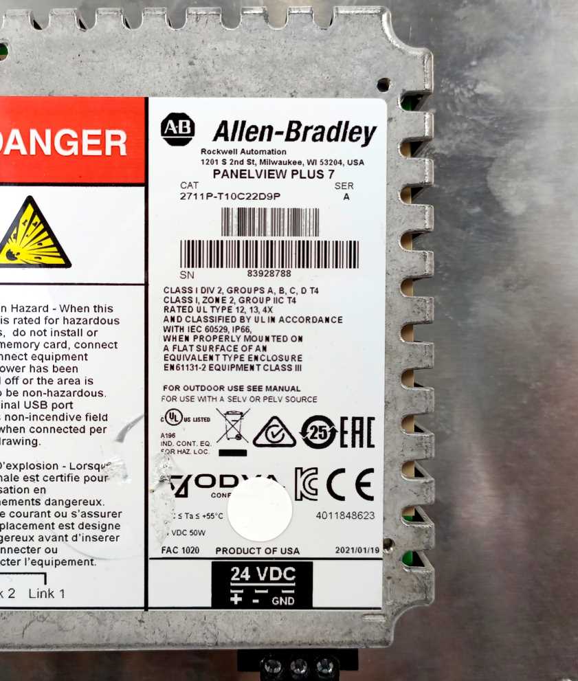 AB 2711P-T10C22D9P PanelView Plus 7 Performance Terminal