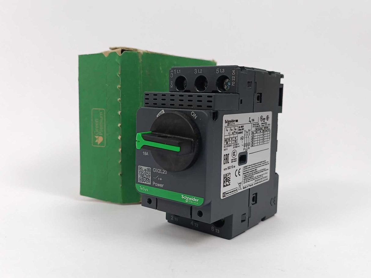Schneider 021329 GV2L20 Combination Motor Controller 690V, 50/60Hz. 37-50A