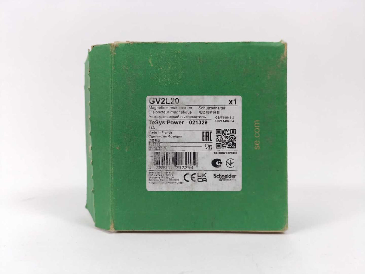 Schneider 021329 GV2L20 Combination Motor Controller 690V, 50/60Hz. 37-50A