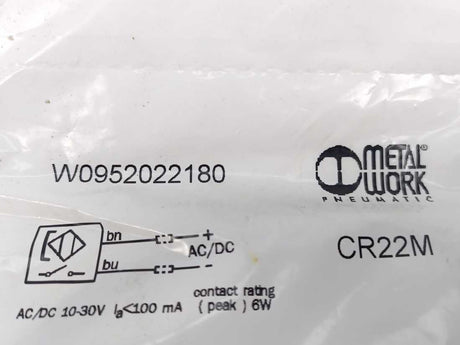 METAL WORK PNEUMATIC W0952022180 CR22M