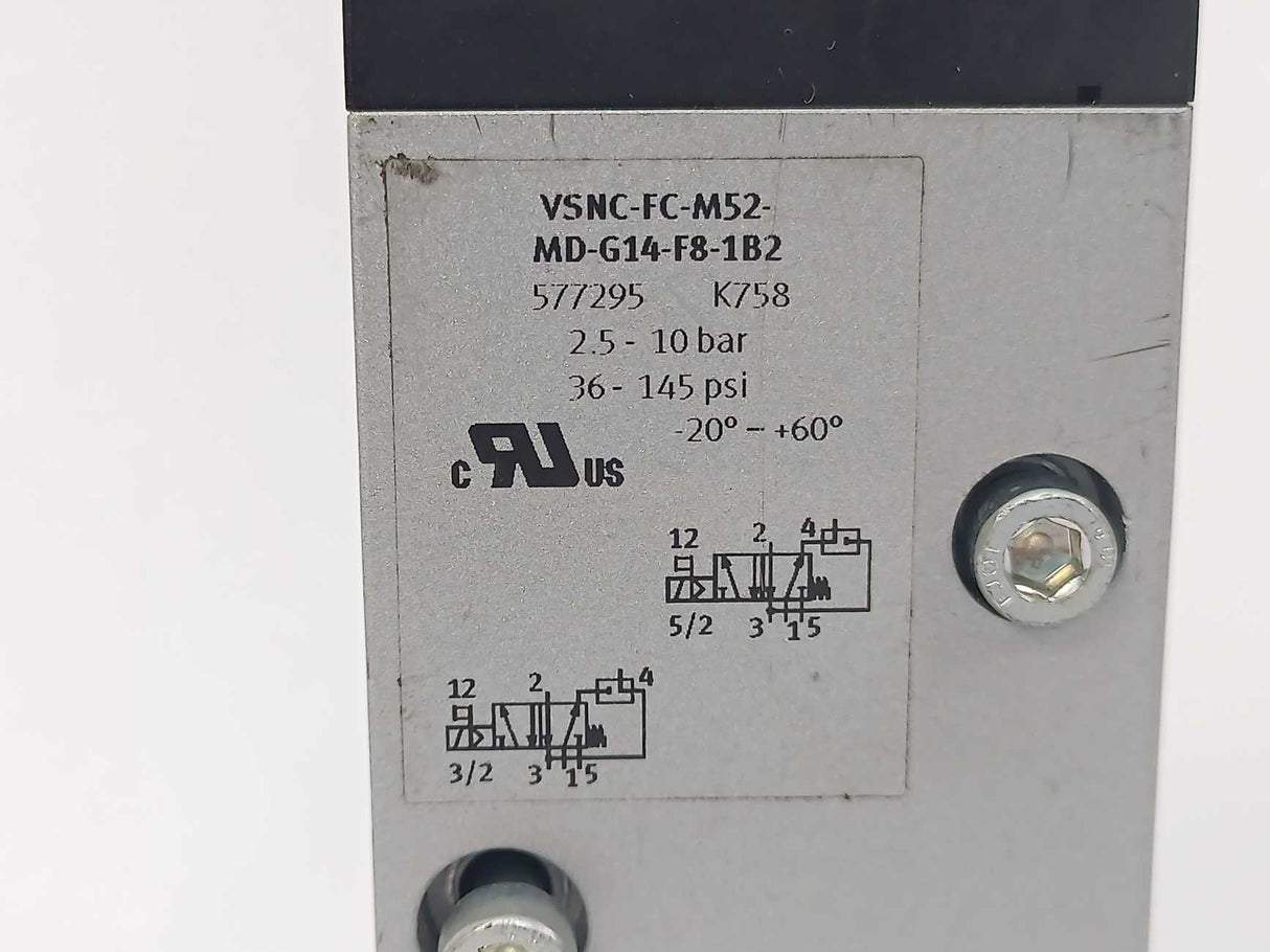 Festo 577295 VSNC-FC-M52-MD-G14-F8-1B2 Pneumatic Solenoid Valve w/ 8030802