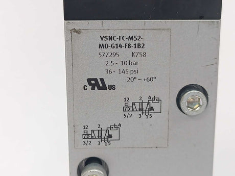 Festo 577295 VSNC-FC-M52-MD-G14-F8-1B2 Pneumatic Solenoid Valve w/ 8030802
