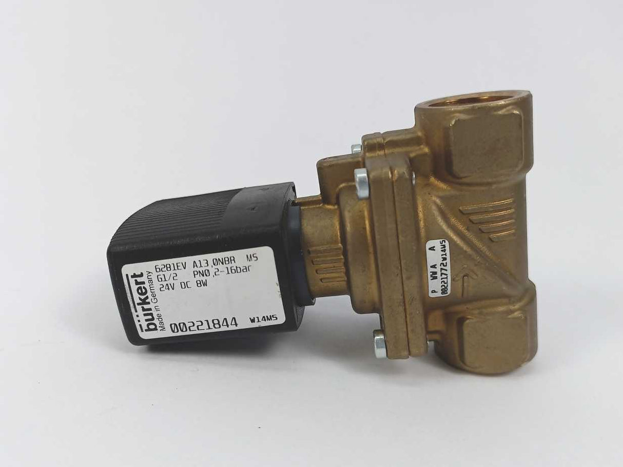 Bürkert 00221844 2/2-WAY NC SOLENOID VALVE; SERVO-ASSISTED