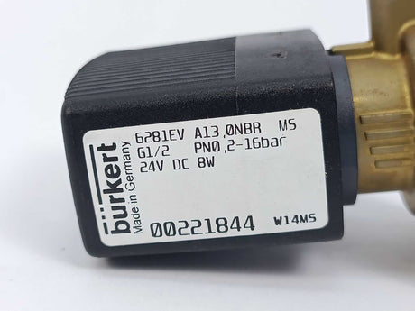 Bürkert 00221844 6281EV A13 0NBR G1/2 PN0 2-16Bar 24V DC 8W