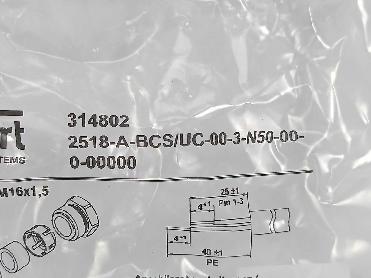 Burkert 314802 Solenoid Valve Connector