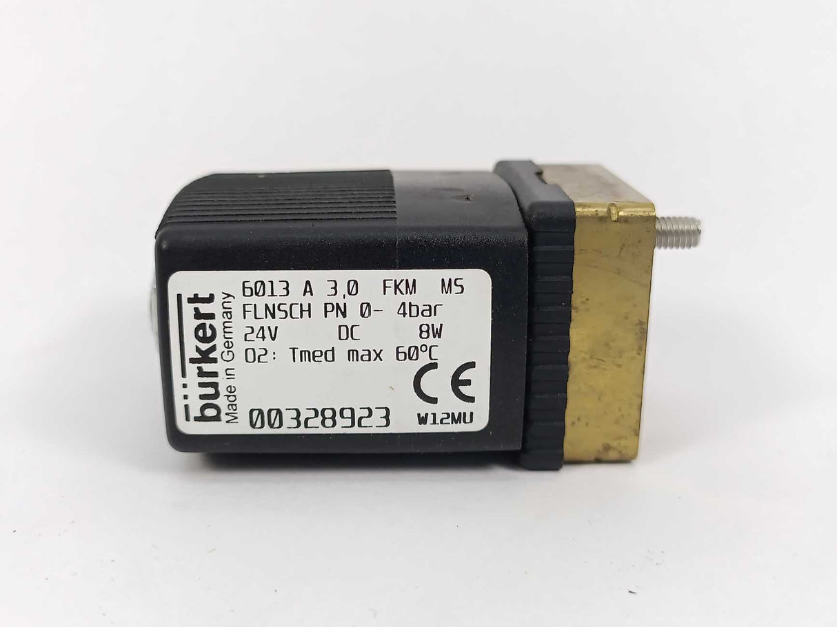 Burkert 00328923 6013 A 3.0 FLNSCH PN 0-4 Bar 24V DC 8W