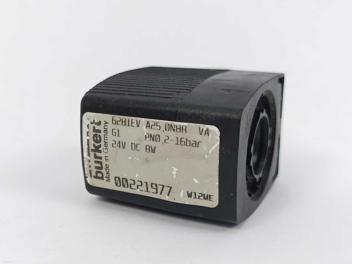 Burkert 00221977 6281EV A25 0NBR G1 PN0 2-16bar 24V DC 8W