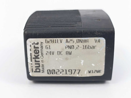 Burkert 00221977 6281EV A25 0NBR G1 PN0 2-16bar 24V DC 8W