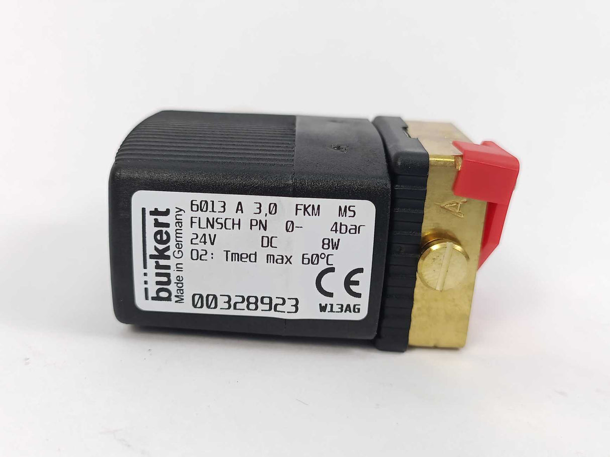 Burkert 00328923 6013 A 3.0 FLNSCH PN 0-4 Bar 24V DC 8W