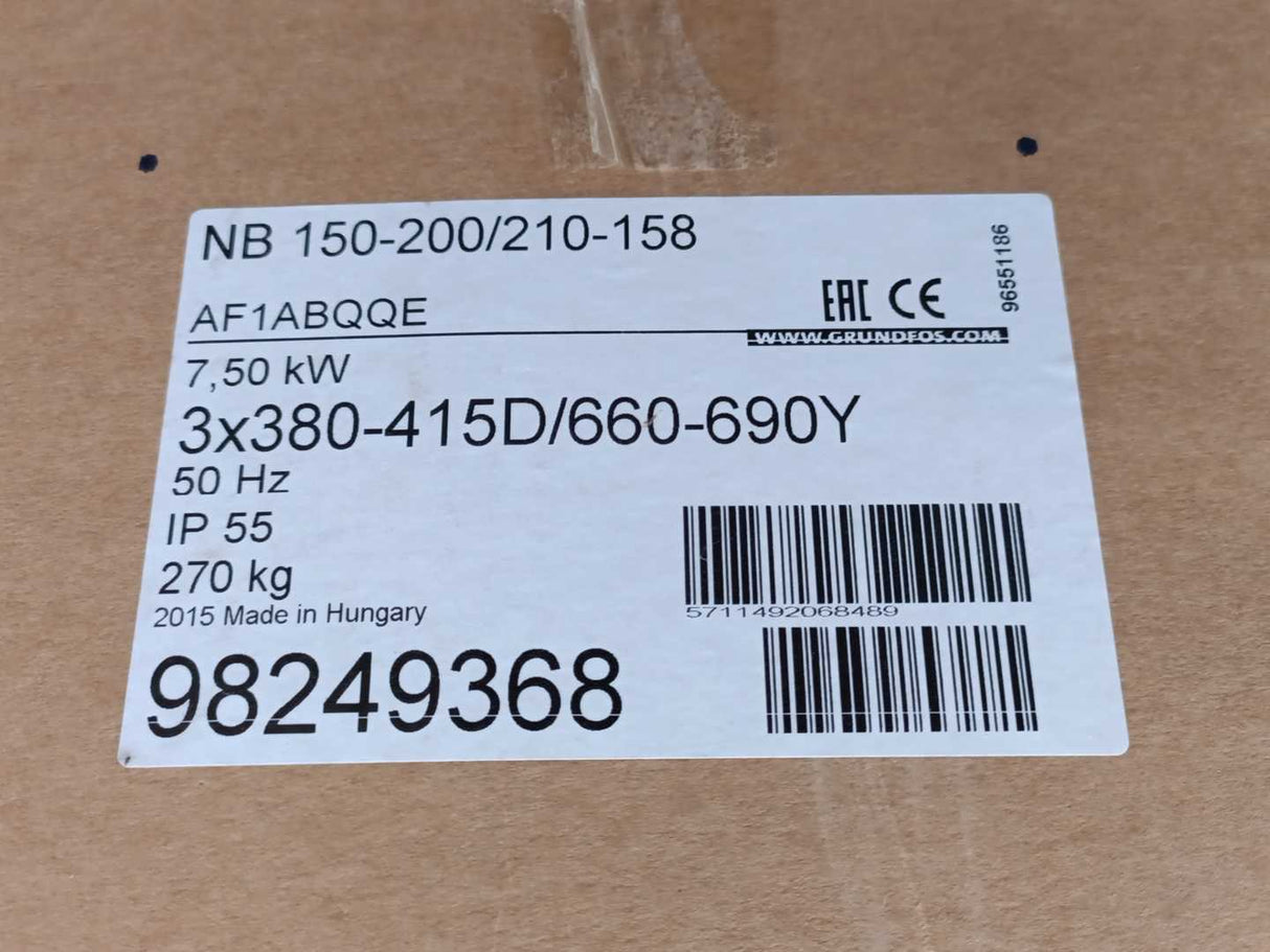 GRUNDFOS 9824368 NB 150-200/210-158 AF1ABQQE