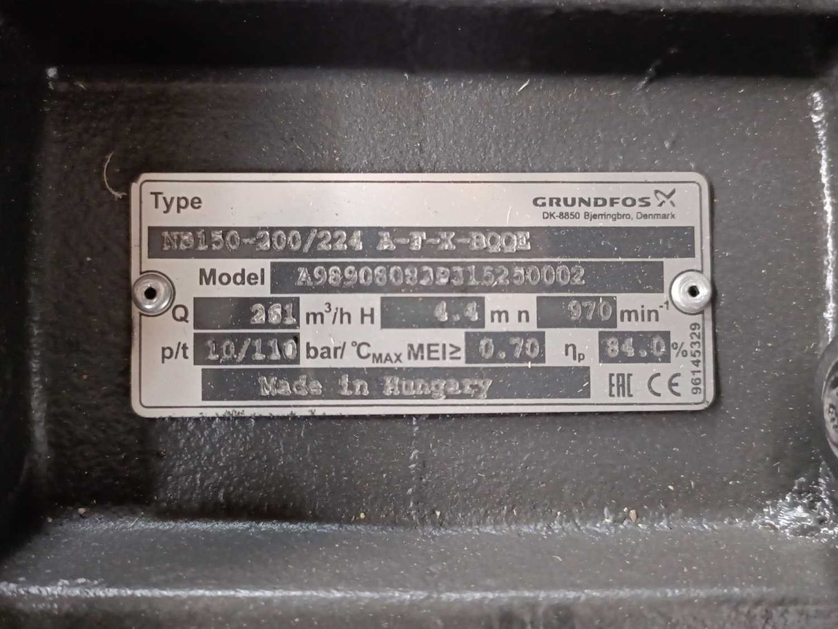 GRUNDFOS NB 150-200/224 A-F-X-BQQE Pump