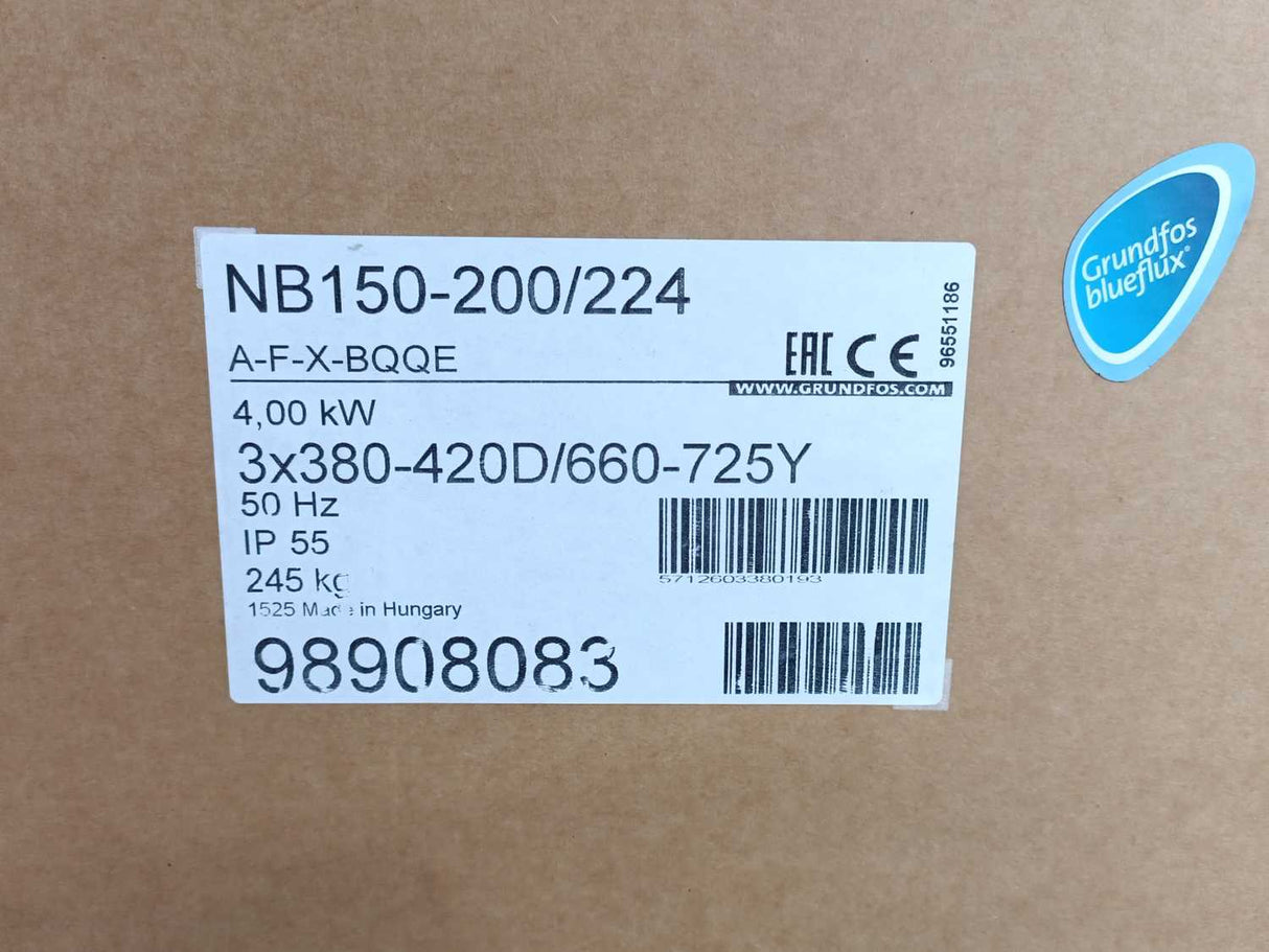 GRUNDFOS NB 150-200/224 A-F-X-BQQE Pump