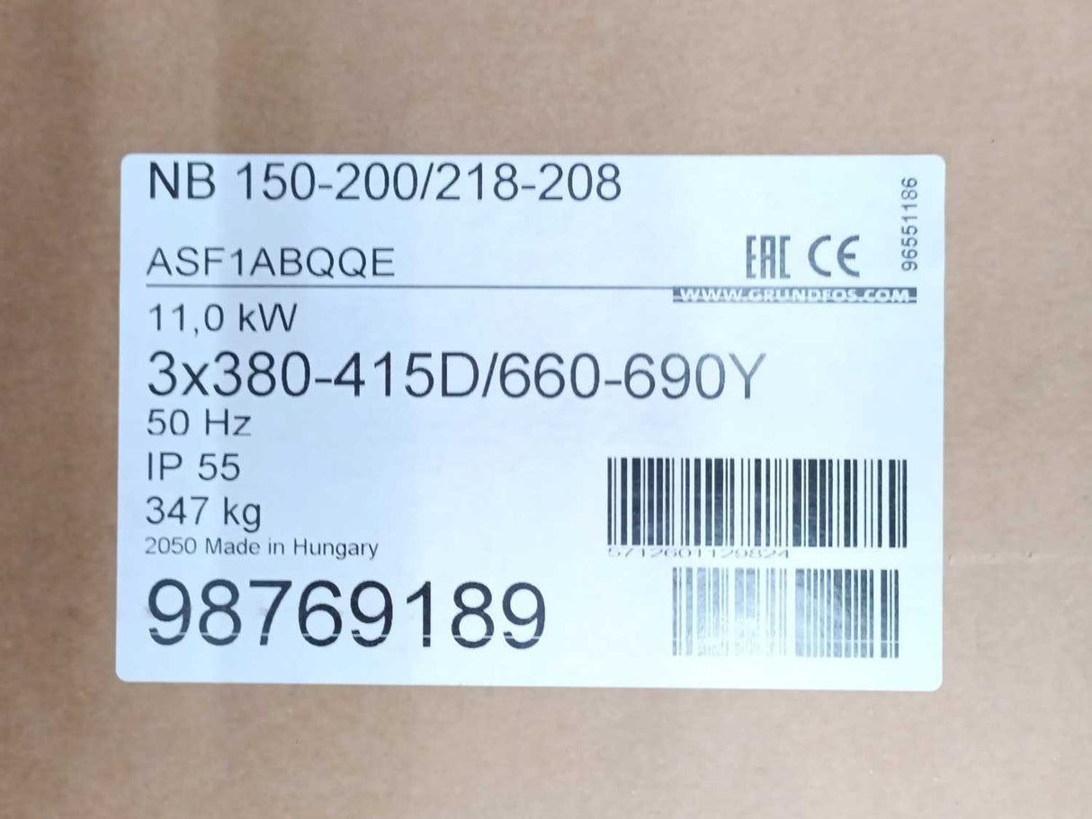 GRUNDFOS 98976056 NB 150-200/218-208 ASF1ABQQE Pump